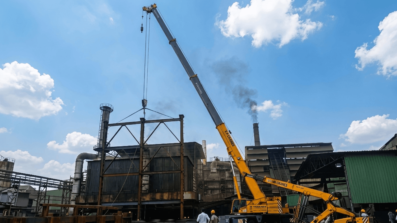 V P CRANES equipment at work